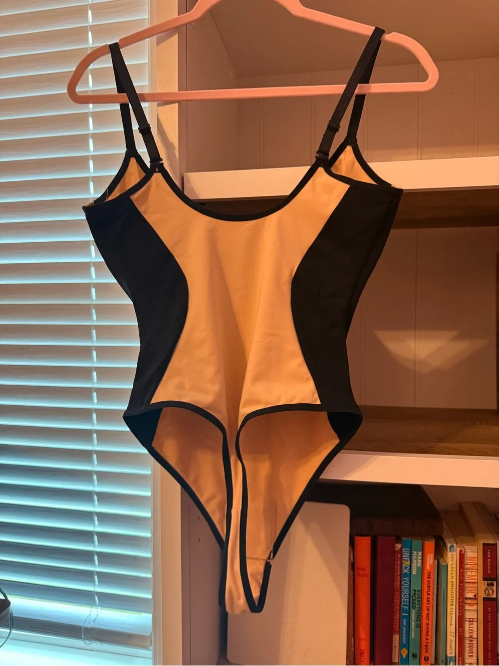 Women’s Black & Cream Shaping Bodysuit - Supportive Sculpting Shapewear